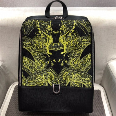 Versace 2018 Leather Back Pack,40CM - 베르사체 2018 레더 남성용 백팩 ,VERB0024,40CM,블랙