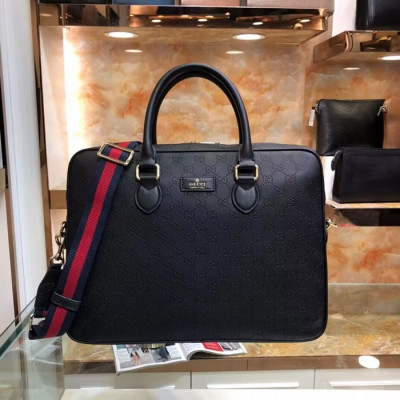 Gucci 2024 Leather Mens Business ,39CM - 구찌 2024 레더 남성용 서류가방,GUB0213 ,39cm,블랙