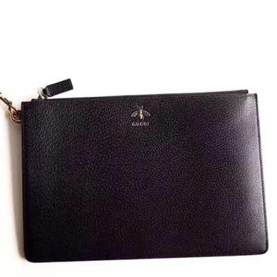 Gucci Leather Clutch Bag ,30CM - 구찌 레더 남성용 클러치백 523684 ,GUB0218,30cm,블랙