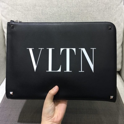 Valentino 2018 Leather Clutch Bag ,30.5CM - 발렌티노 2018 레더 남성용 클러치백,VTB0023,30.5CM,블랙