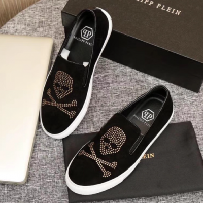 Philipp plein 2018 Mens Skull Slip-on Black - 필립플레인 스컬 슬립온 블랙 Phi0019x.Size(240 - 285)