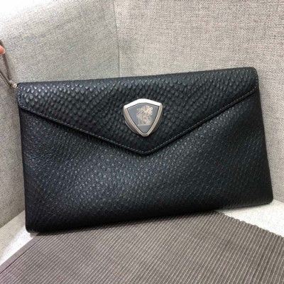 Balmain Leather Clutch Bag , 28cm - 발망 레더 남성용 클러치백,BMB0005,28cm,블랙