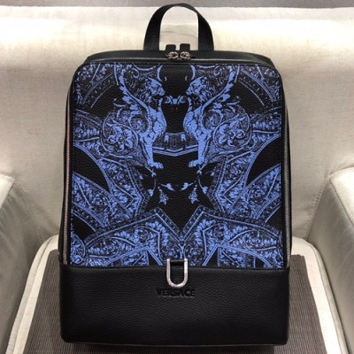 Versace 2018 Leather Back Pack,40CM - 베르사체 2018 레더 남성용 백팩 ,VERB0032,40CM,블랙