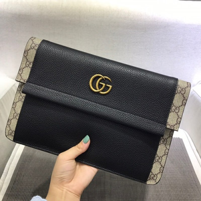 Gucci 2018 Leather Clutch Bag ,28CM - 구찌 2018 레더 남여공용 클러치백 GUB0236 ,28cm,블랙