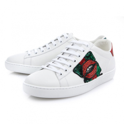 Gucci 2018 Crystal Lip Ace Sneakers - 구찌 크리스탈 립 에이스 스니커즈 431919 Guc0504x.Size(220 - 280)화이트