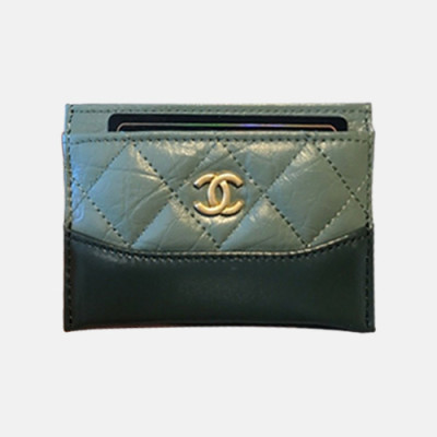 Chanel 2018 Ladies  Gabriel Card Purse - 샤넬 여성 신상 가브리엘 카드지갑 Cnl0091x.11cm 그린은장