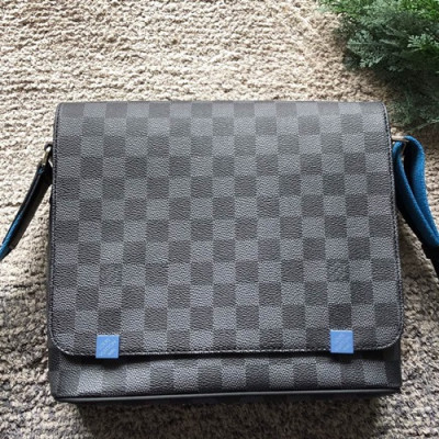 Louis Vuitton District Shoulder Bag,25cm - 루이비통 남성용 디스트릭트 숄더백 N41028 ,LOUB0490,25cm,블랙(블루)