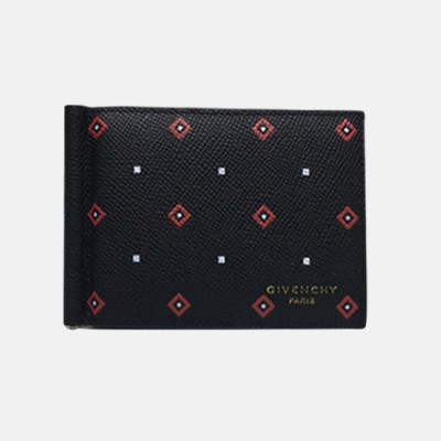 Givenchy 2019 Mens Logo Leather Bifold Wallet/Card Holder - 지방시 남성 신상 로고 레더 반지갑/카드 홀더 Giv0088x.블랙