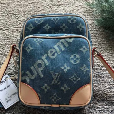 Louis Vuitton Humble Reproduction Shoulder Cross Bag,20cm - 루이비통 험블 리프로덕션 남여공용 숄더 크로스백, M45236,LOUB0626 ,20cm,블루