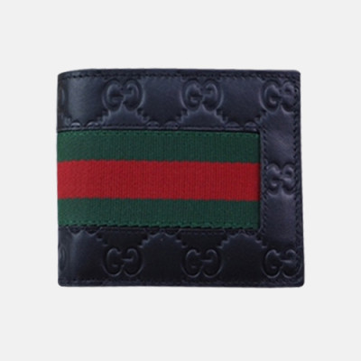 Gucci 2019 Mens Signature Web Detail Bifold Wallet 408827 - 구찌 시그니처 웹디테일 2단지갑 Guc0537x.11CM.블랙