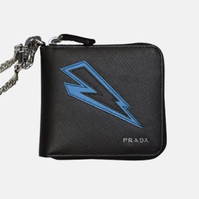 Prada 2018 Mens Performance Fabric Wallet 2ML221 - 프라다 남성 신상 사피아노 지퍼돌이 반지갑 Pra0411x.11.5CM.블루