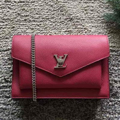 Louis Vuitton Pochette My Lock Me Chain Shoulder Bag,19cm - 루이비통 포쉐트 마이 락미 체인 숄더백 M63471,LOUB0653,19cm,다크핑크