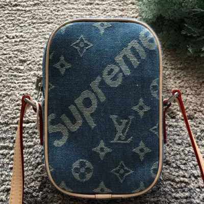 Louis Vuitton Supreme Humble Reproduction Shoulder Cross Bag,19cm - 루이비통 슈프림 험블 리프로덕션 남여공용 숄더 크로스백, M53434,LOUB0655 ,19cm,블루