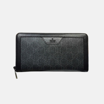 Gucci 2019 Mens Leather Zip Around Long Wallet 322780 - 구찌 남성 신상 레더 지퍼돌이 장지갑 Guc0551x.19CM.블랙