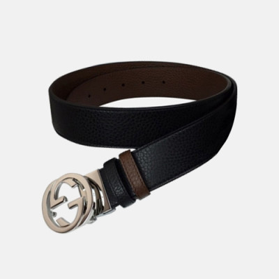 Gucci 2019 Reversible Leather Belt With Double G Buckle  -구찌 남성 리버시블 더블 G벨트 Guc0580x.(3.7CM)블랙은장