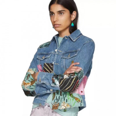 Loewe 2019 Ladies Denim Jacket - 로에베 여성 신상 데님 자켓 Loe0012x.Size(s - l).블루