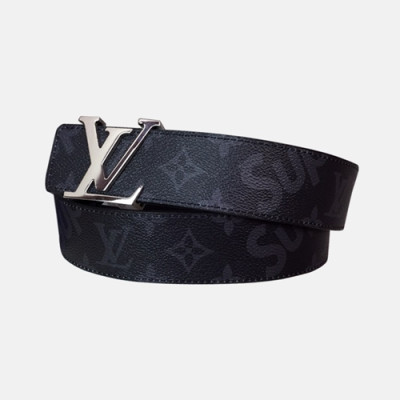 Louis vuitton 2019 Mens Monogram Logo Leather Belt M0132 - 루이비통 남성 모노그램 로고 레더 벨트 Lou0709x.Size(4.0cm).2컬러(블랙은장/블랙금장)