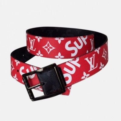 Louis vuitton 2019 Mens Supreme Logo Leather Belt M0132 - 루이비통 남성 슈프림 로고 레더 벨트 Lou0711x.Size(4.0cm).3컬러(레드금장/레드은장/레드검장)