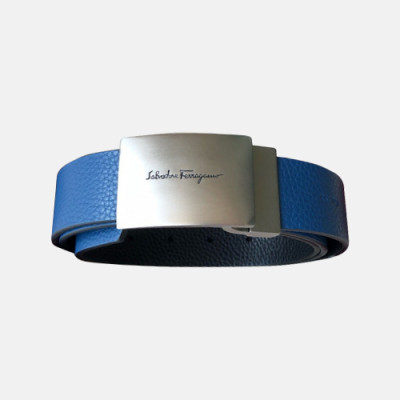 Ferragamo 2019 Mens Gancio Business Leather Belt - 페라가모 남성 비지니스 레더 벨트 Fer0090x.Size(3.5CM).블루은장