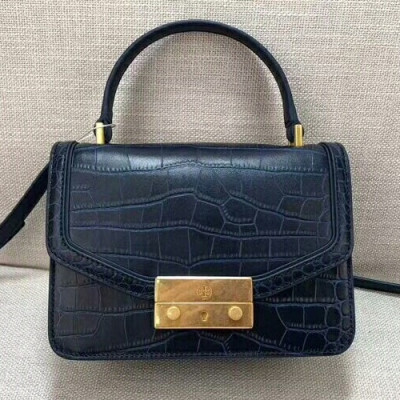 Tory Burch Leather Navy Juliette Top Handle Shoulder Bag,20cm - 토리버치 레더 네이비 줄리엣 탑 핸들 숄더백 TBB0174,20cm