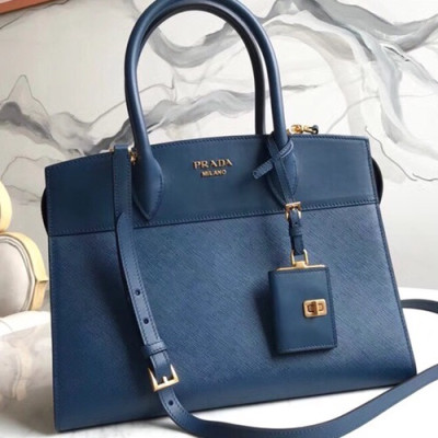 [커스텀급]Prada Tote Shoulder Bag,32cm - 프라다 여성용 토트 숄더백 ,1BA047-5,32cm,네이비