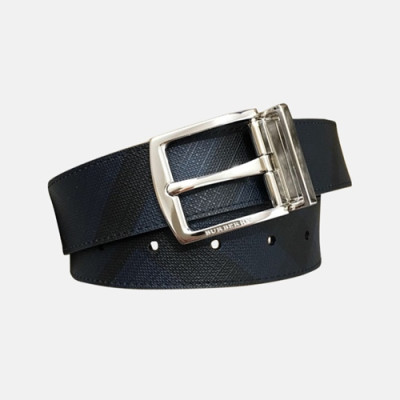 Burberry 2018 London Signature Mens Leather Belt - 버버리 남성 런던 시그니처 레더 벨트 Bur0395x.Size(3.5CM).네이비은장