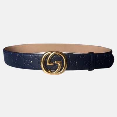 Gucci 2019 Mens Classic GG Buckle Leather Belt - 구찌 신상 남성 GG 버클 레더 벨트 Guc0648x.Size(3.8cm).3컬러(네이비금장/네이비은장/네이비검장)