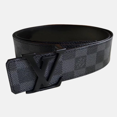 Louis vuitton 2019 Mens Damier Initial Leather Belt - 루이비통 남성 다미에 이니셜 레더 벨트 Lou0725x.Size(4.0cm).블랙