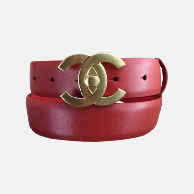 [매장판]Chanel 2019 Ladies Classic CC Buckle Leather Belt - 샤넬 여성 클랙식 CC 버클 레더 벨트 Cnl0148x.Size(3.0CM).레드