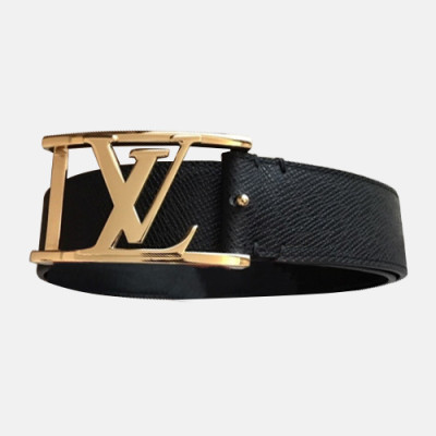 [매장판]Louis vuitton 2019 Mens Initial Metro Pole Leather Belt M9059T - 루이비통 남성 이니셜 메트로 레더 벨트 Lou0727x.Size(3.5cm).블랙금장