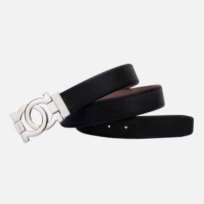 Salvatore Ferragamo 2019 Mens Gancini Leather Belt - 살바토레 페라가모 남성 간치니 레더 벨트 Fer0115x.Size(3.5CM).블랙은장