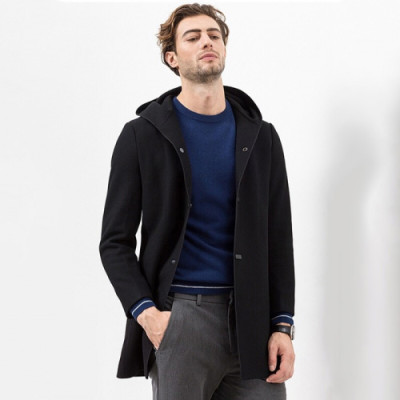 Ermenegildo Zegna  2019 Mens Cashmere Coat - 에르메넬질도 제냐 남성 캐시미어 코트 Zeg0057x.Size(m - 3xl).블랙