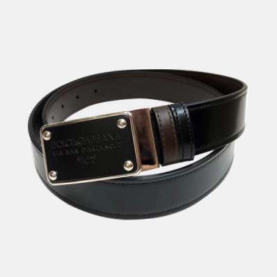 Dolce&Gabbana 2019 Mens Classic Box Buckle Leather Belt - 돌체앤가바나 클랙식 박스 버클 레더 벨트 Dol0142x.Size(3.5CM).블랙