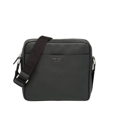 Prada Saffiano Messenger Shoulder Bag,25CM - 프라다 사피아노 남성용 메신저 숄더백,2VH014-1,25cm,블랙