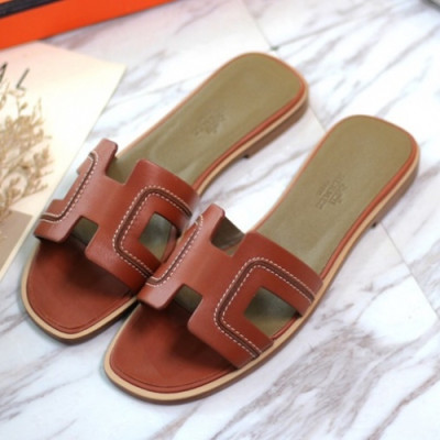 Hermes 2019 Ladies Oasis Leather Sandal - 에르메스 여성 오아시스 레더 샌들 Her0287x.Size(225 - 250).브라운