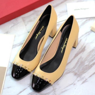 Salvator Ferragamo 2019 Ladies Strap Leather Pumps  - 살바토레 페레가모 여성 스트랩 레더 펌프스 Fer0131x.Size(225 - 250).베이지