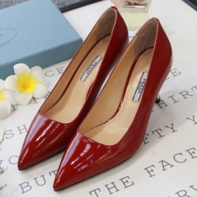 Prada 2019 Ladies Businees Leather Pumps - 프라다 여성 비지니스 레더 펌프스 Pra0451x.Size(225 - 250).레드