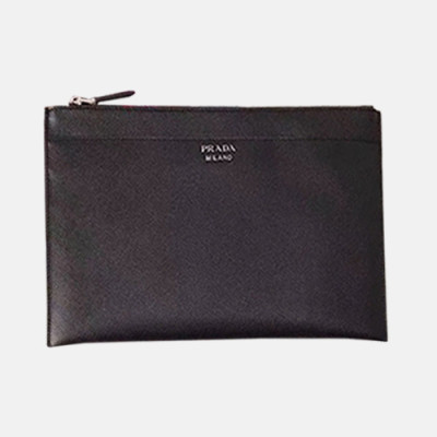 Prada Saffiano Mens Clutch Bag ,29CM - 프라다 사피아노 남성용 클러치백 S005-1,29CM,블랙