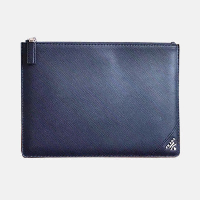 Prada Saffiano Mens Clutch Bag ,28CM - 프라다 사피아노 남성용 클러치백 2NG005-34,28CM,네이비