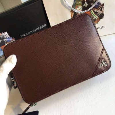 Prada Mens Clutch Bag ,23.5CM - 프라다 남성용 클러치백 2VF052-15,23.5CM,와인