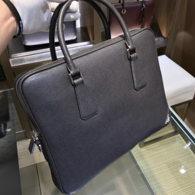 Prada Saffiano Mens Business Bag,36CM - 프라다 사피아노  남성용 서류가방 2VE368-30 ,36CM,다크그레이