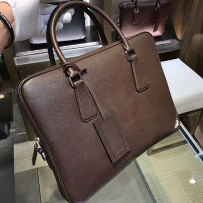 Prada Saffiano Mens Business Bag,36CM - 프라다 사피아노  남성용 서류가방 2VE368-35 ,36CM,브라운