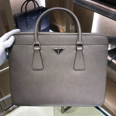 Prada Saffiano Mens Business Bag,36CM - 프라다 사피아노 남성용 서류가방 2VE366-10 ,36CM,그레이