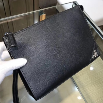 Prada Mens Clutch Bag ,24CM - 프라다 남성용 클러치백 PRAB0028,24CM,블랙