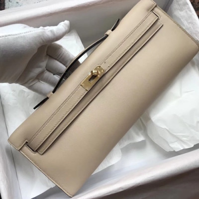 Hermes Kelly Cut Swift Leather Clutch Bag ,31cm - 에르메스 켈리 컷 스위프트 레더 여성용 클러치백 HERB0575,31cm,베이지