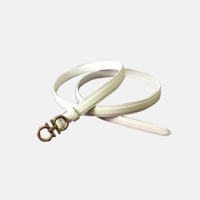 Salvatore Ferragamo 2019 Ladies Gancini Leather Belt - 살바토레 페라가모 여성 간치니 레더 벨트 Fer0150x.Size(2.0cm).화이트