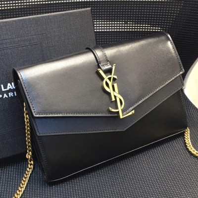 Saint Laurent 2019 Chain Wallet Cross Shoulder Bag,22cm - 입생로랑 2019 체인 월릿 숄더 크로스백 554763, SLB0280,22cm,블랙