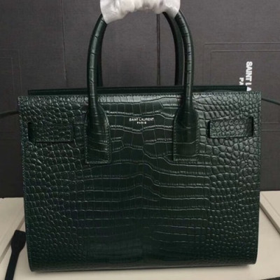 Saint Laurent Sac De Jour Leather Tote Shoulder Bag,26cm - 입생로랑 삭드쥬르 레더 토트 숄더백 421863, SLB0290,26cm,그린