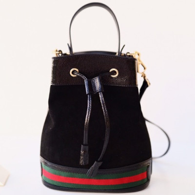 Gucci GG Ophidia Suede Women Bucket Bag,26CM - 구찌 GG 오피디아 스웨이드 여성용  버킷백 550621,GUB0302,26CM,블랙