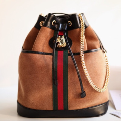 Gucci Suede Rajah Tiger Women Bucket Bag,30CM - 구찌 스웨이드 라자 타이거 여성용  버킷백 553691,GUB0307,30CM,브라운